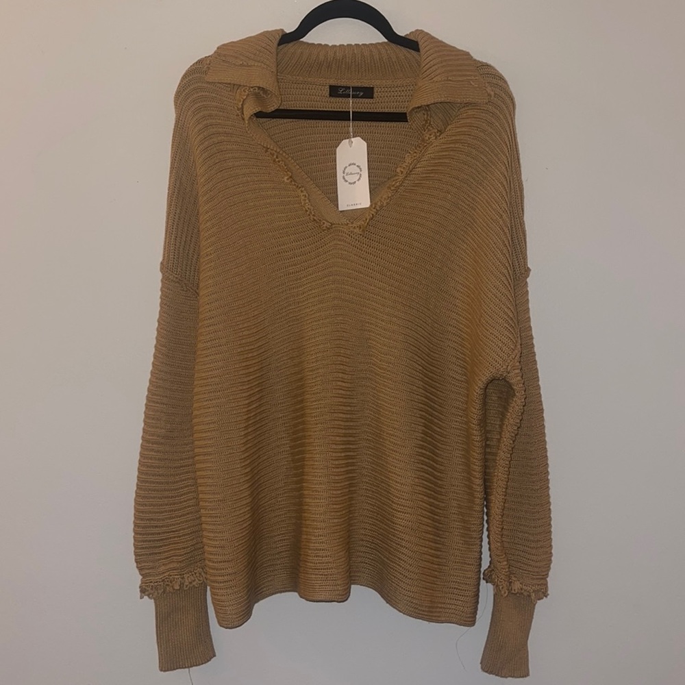 NWT Lillusory Oversized Ribbed Knit Sweater